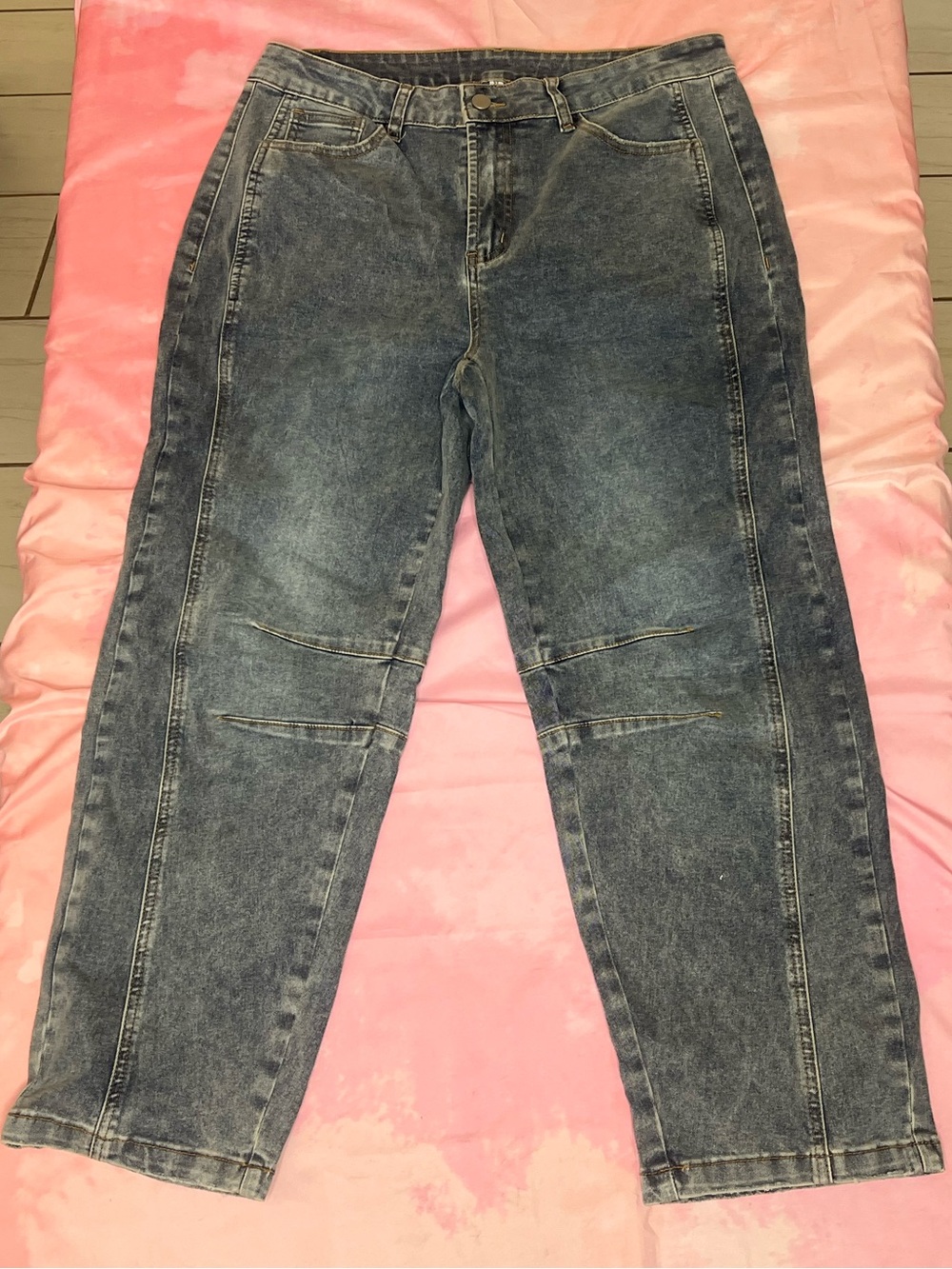 Women’s Blue Washed Denim Jeans XL